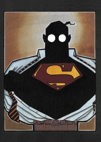 Superman og Fredsbomben - dansk forside - original art - Teddy Kristiansen